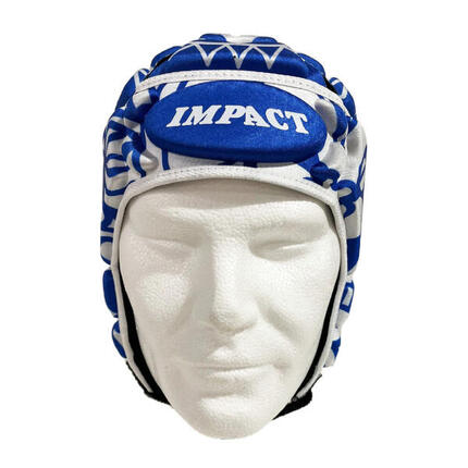 Rugby Helm Impact Voor Volwassenen Samoa Wit En Blauw