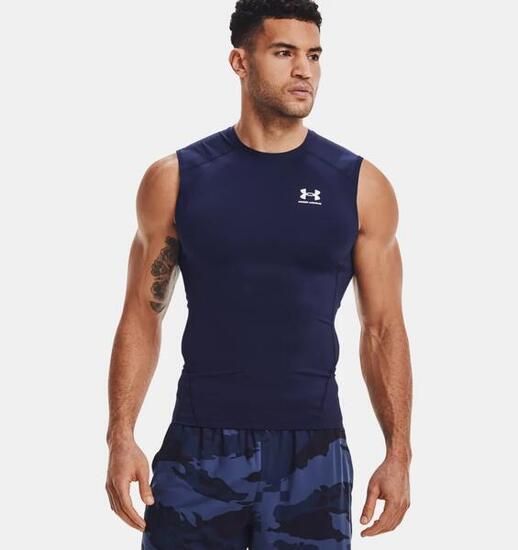 Débardeur HeatGear® Lycra Under Armour Bleu marine