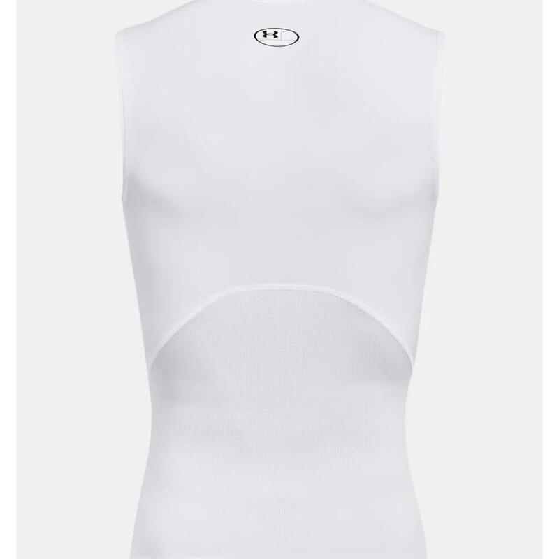 Camiseta Sin Mangas Lycra Heatgear Under Armour Blanco