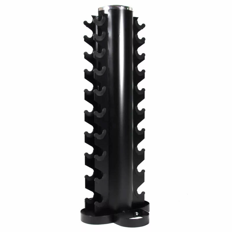 Verticaal stalen opbergrek 125cm voor 10 paar dumbbells