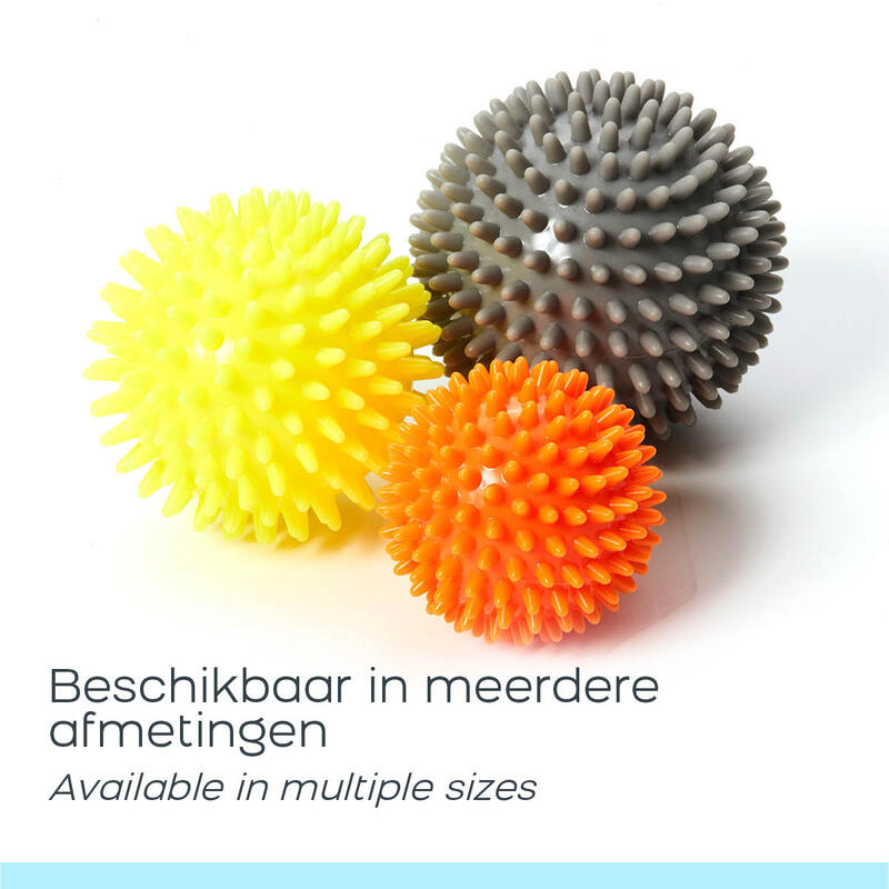 Wonder Core Spiky Massage Ball, 9 cm, Roller voor Spieren, Grijs