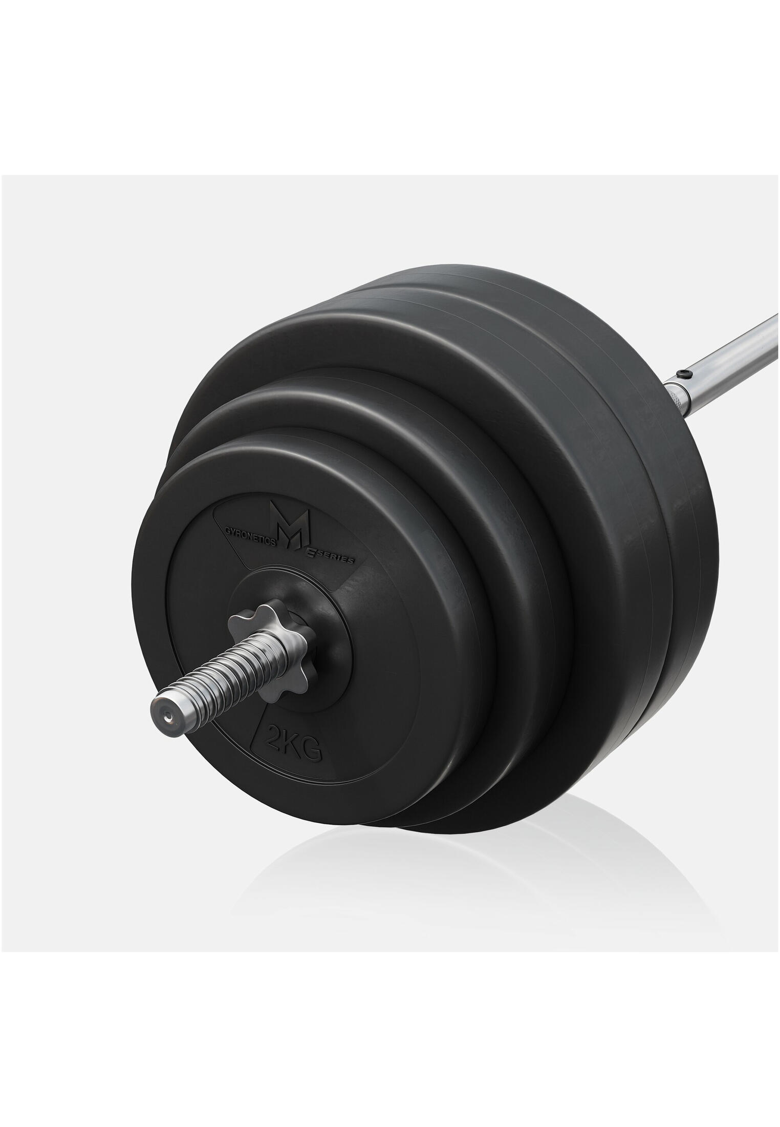 Kit barra de pesas y discos Gyronetics E-Series de 60 kg 3/7