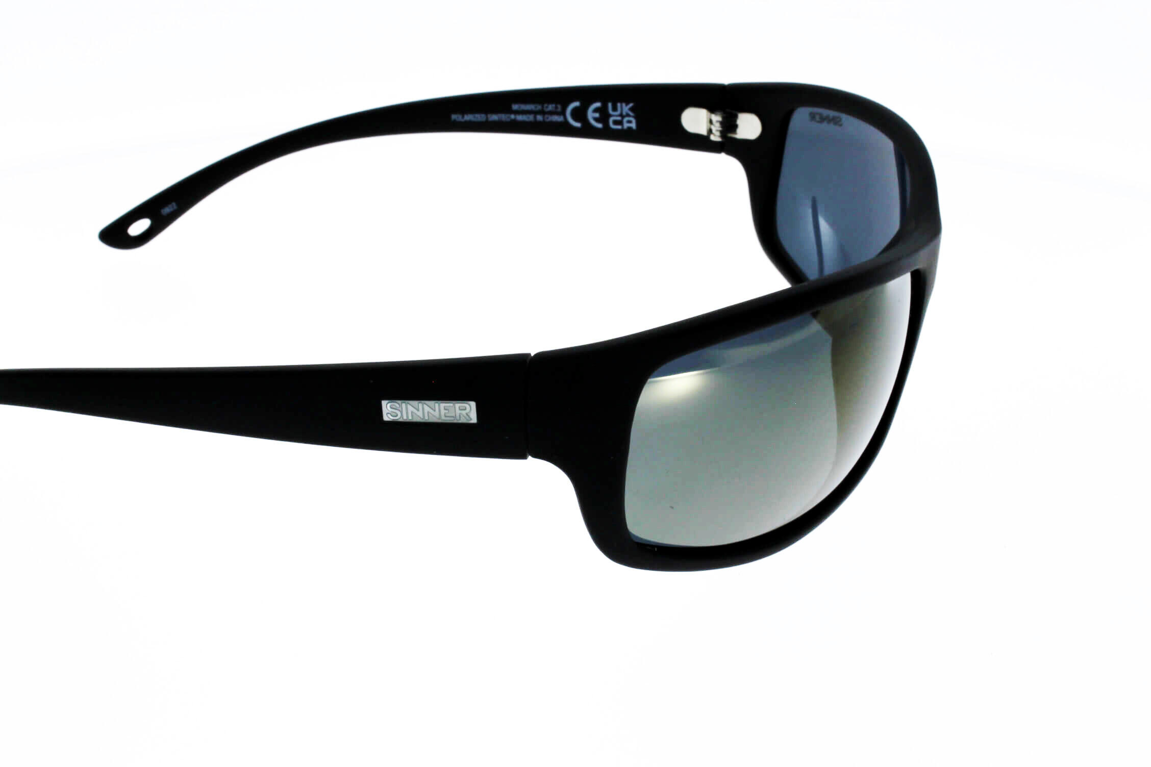 Lunettes de soleil adultes Sinner Monarch noir mat catégorie 3 Polarisé 4/5