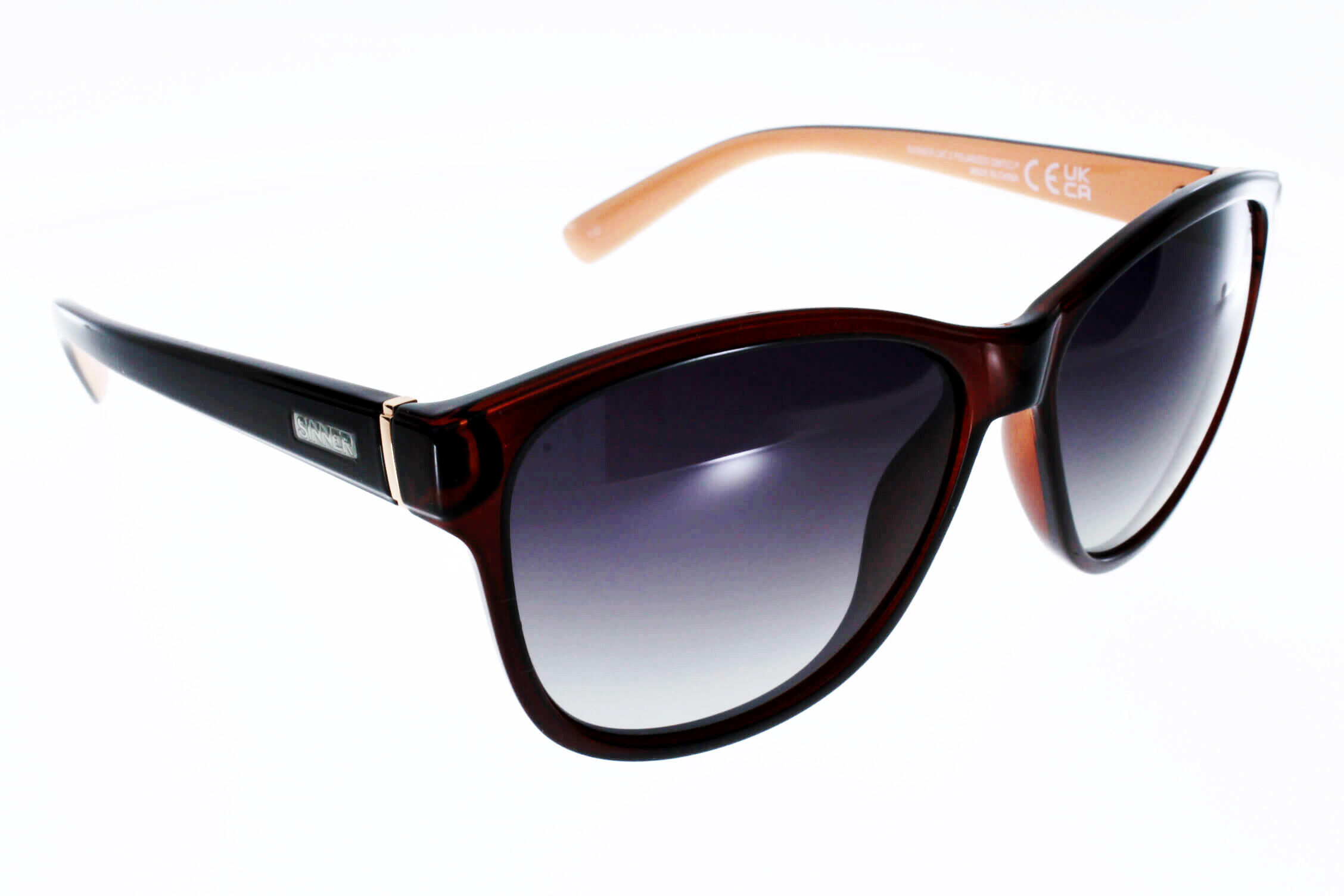 Okulary przeciwsłoneczne Sinner Warner, brązowe, unisex 3/4