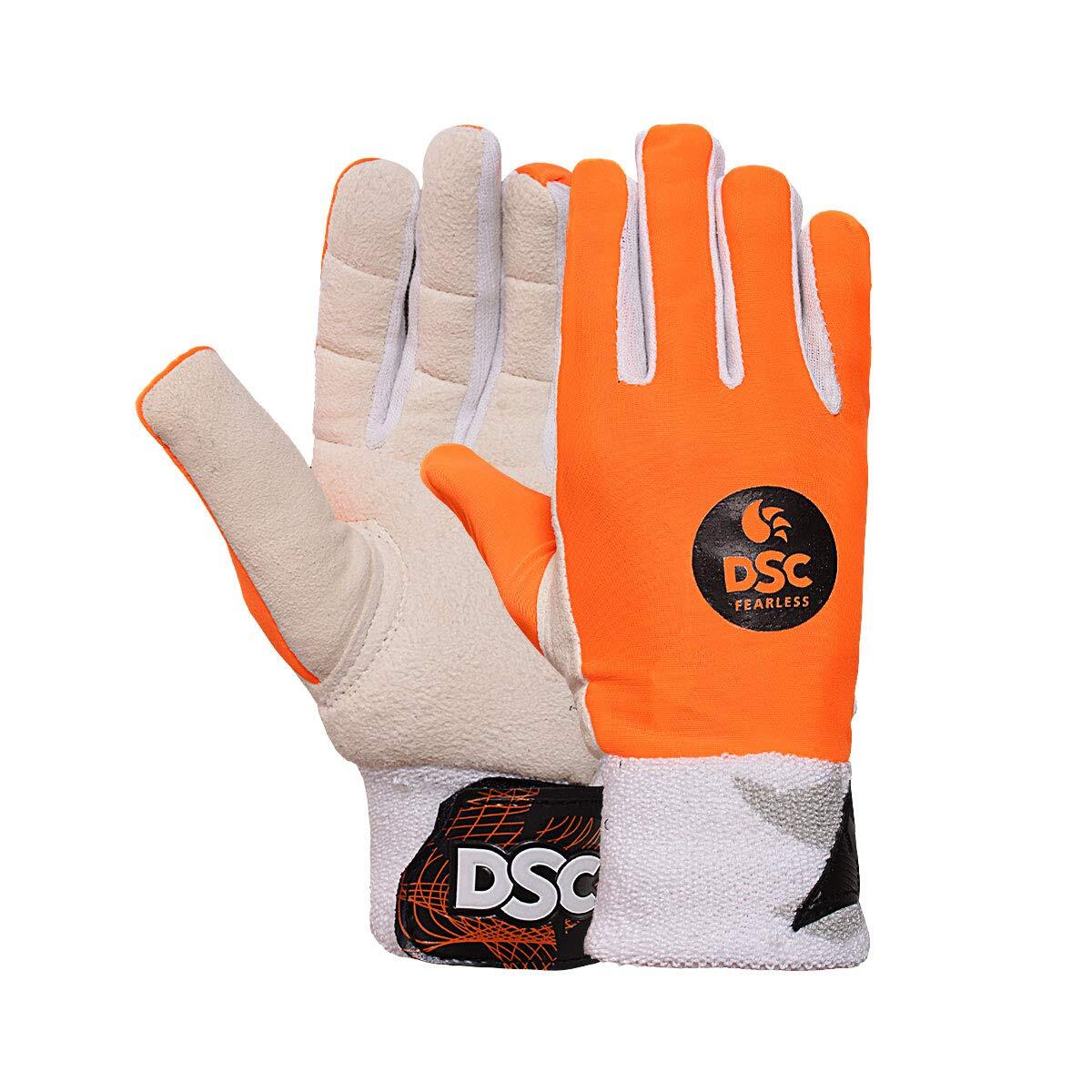 DSC 1501811 Pro Chamios Leder Cricket Wicket Keeping Innenhandschuhe für Jungen 1/5