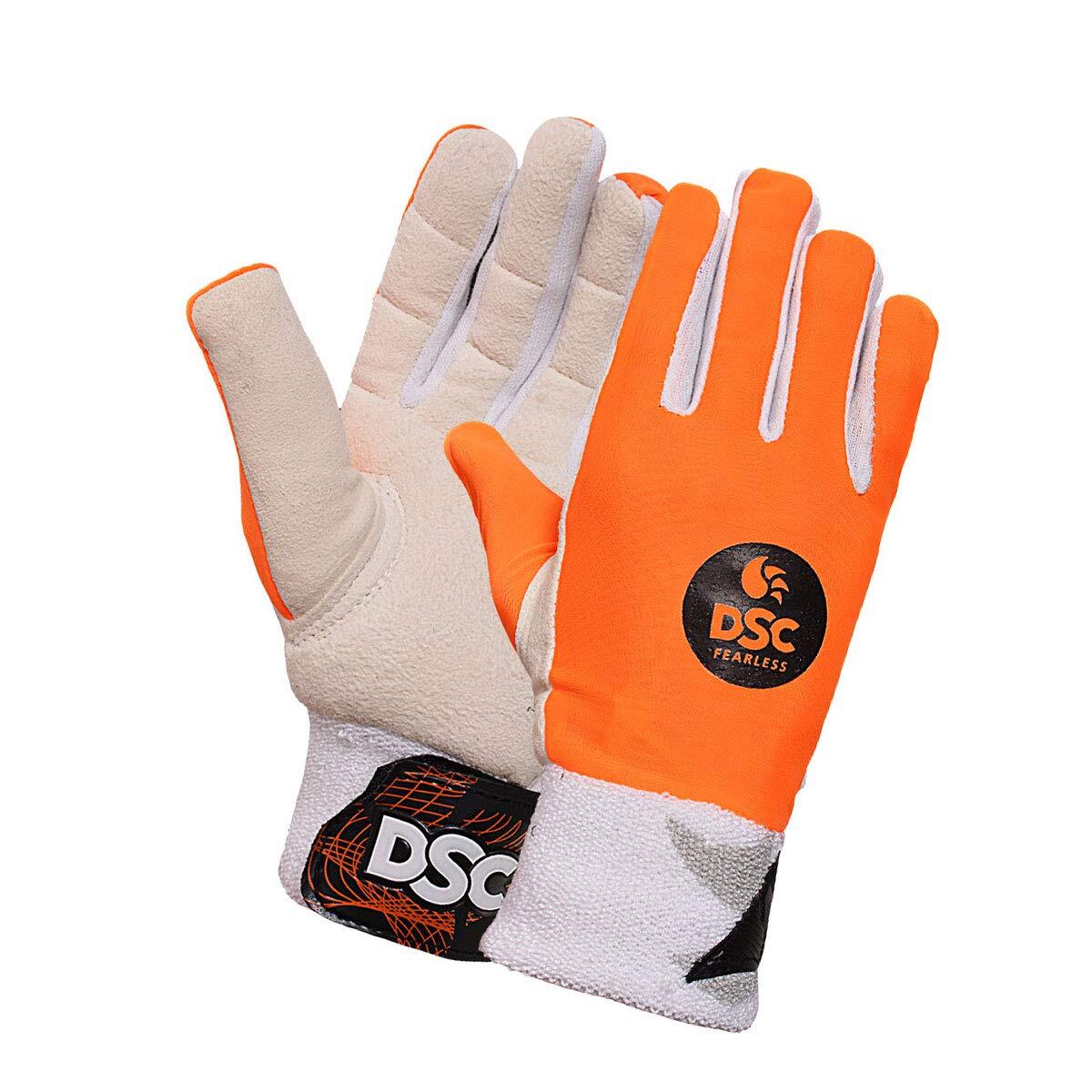 DSC 1501811 Pro Chamios Leder Cricket Wicket Keeping Innenhandschuhe für Jungen 4/5