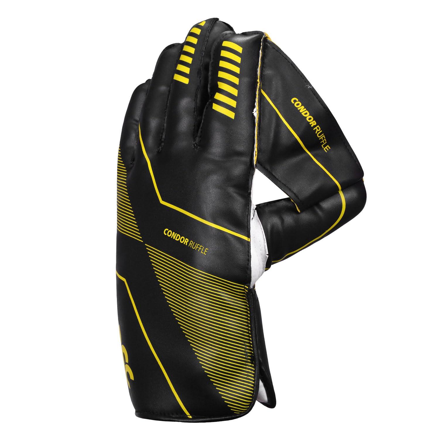 DSC DSC Condor Ruffle Cricket Wicket Keeping Gloves | Material- Leather Ruffle