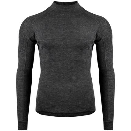 PIPPO Amsterdam Baselayer de cyclisme pour hommes avec col roulé en laine mérino