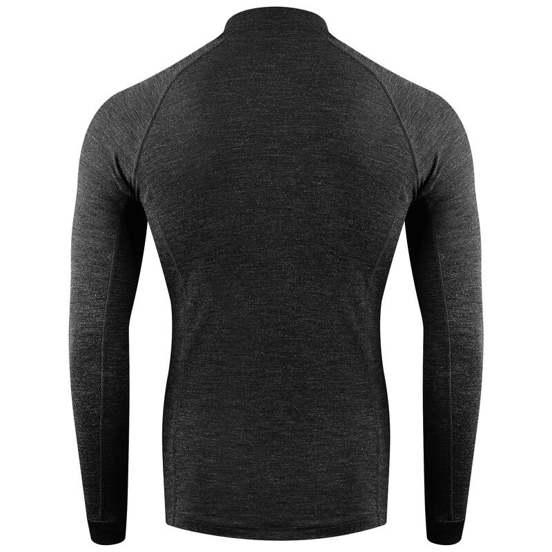 PIPPO Amsterdam Baselayer de cyclisme pour hommes avec col roulé en laine mérino