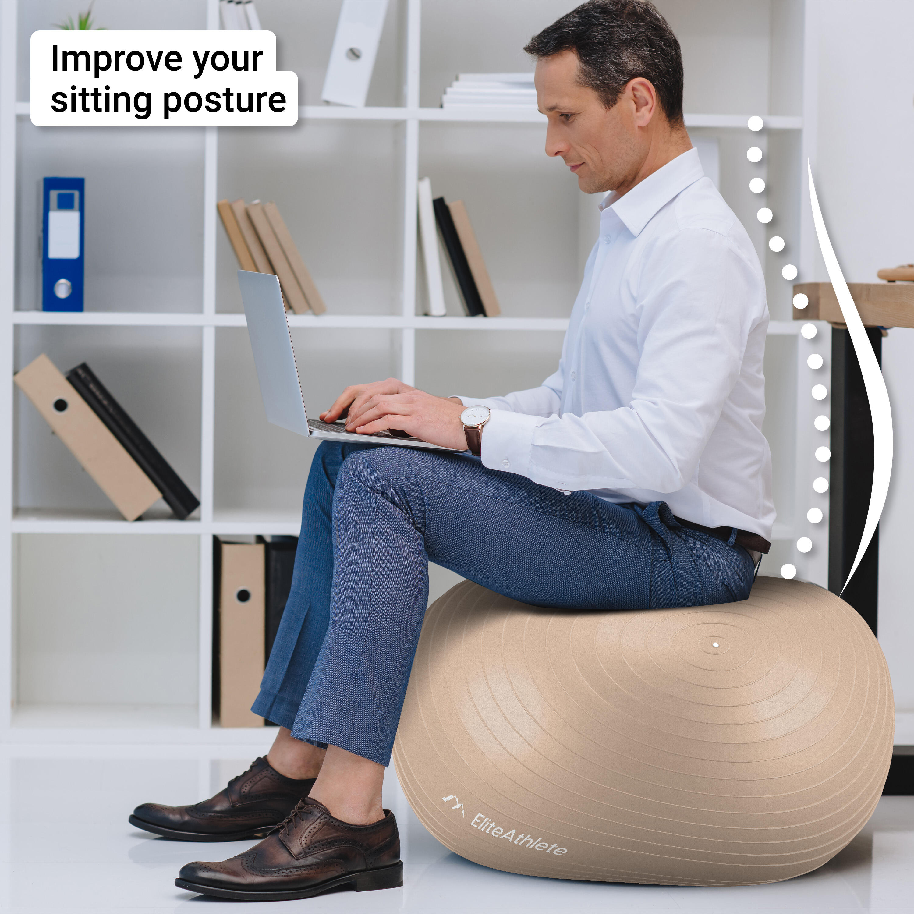 EliteAthlete® Ballon Gym - Fitness Pilates Yoga - Ballon Grossesse 3/7