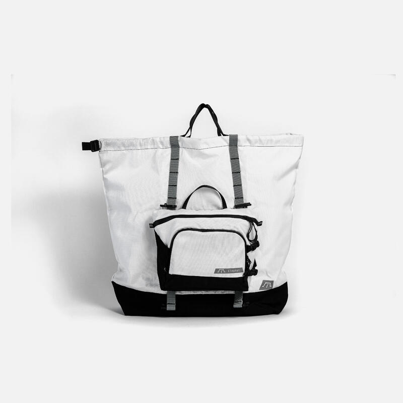 EVERYDAY CARRY BAG Unisex 2-Way from 2.5L Shoulder Bag to 25L Tote Bag - WHITE