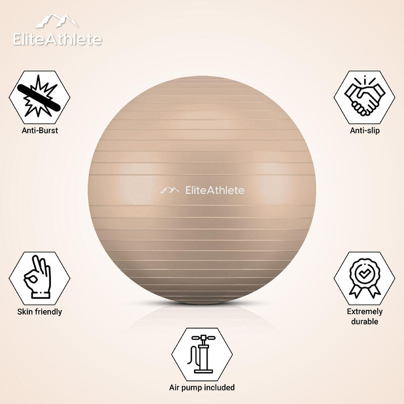 EliteAthlete® Gymnastikball - Sitzball - 65cm