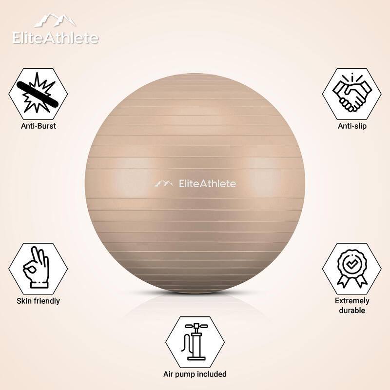 EliteAthlete® Gymnastikball - Sitzball - 75cm