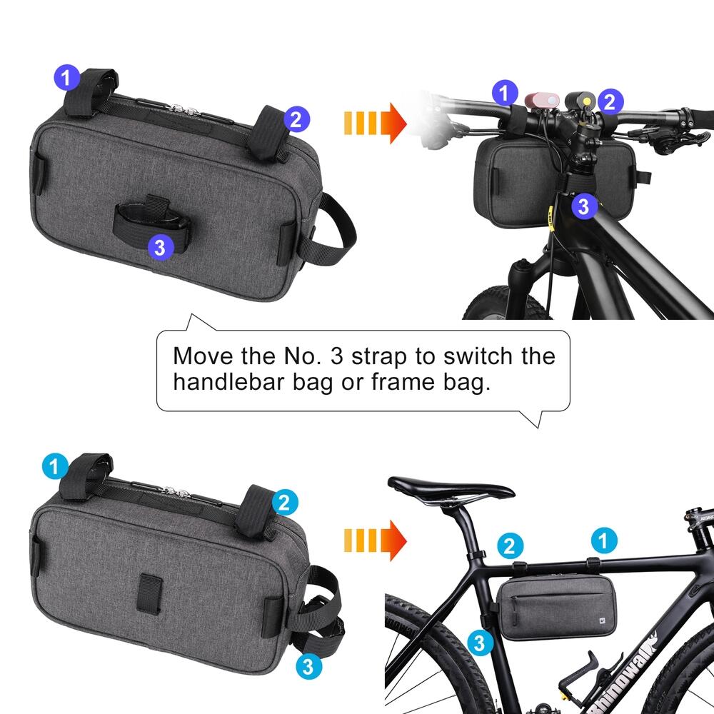 Kompakte Tasche RHINOWALK grau 3/3