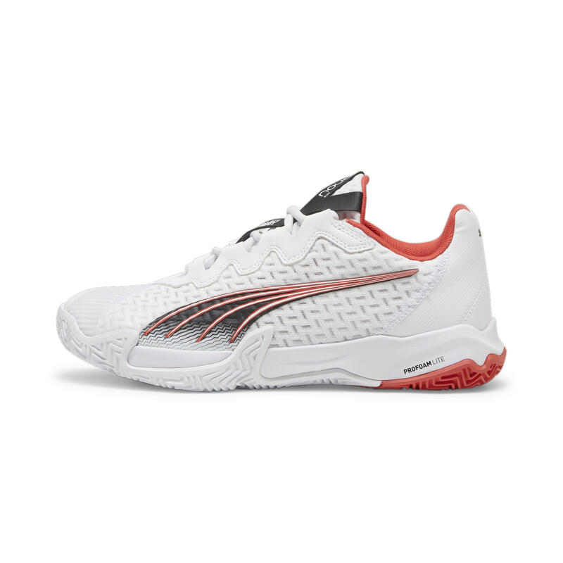 NOVA Elite Padel-Schuhe Erwachsene PUMA White Black Active Red