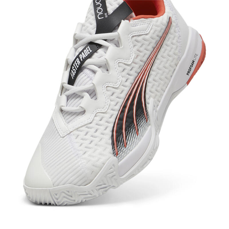 NOVA Elite Padel-Schuhe Erwachsene PUMA White Black Active Red