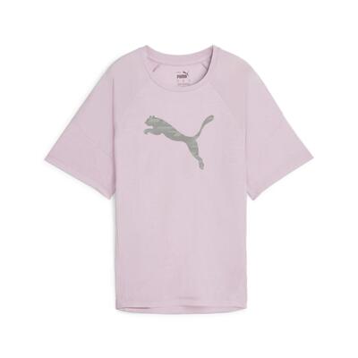 Evostripe t-shirt met graphic voor dames puma grape mist purple