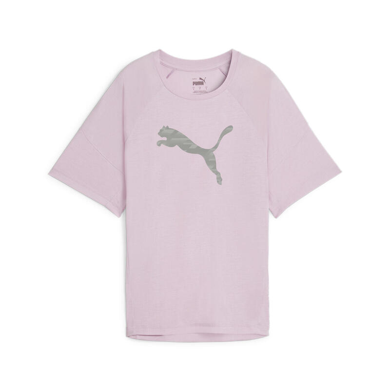 Damska koszulka z nadrukiem EVOSTRIPE PUMA Grape Mist Purple
