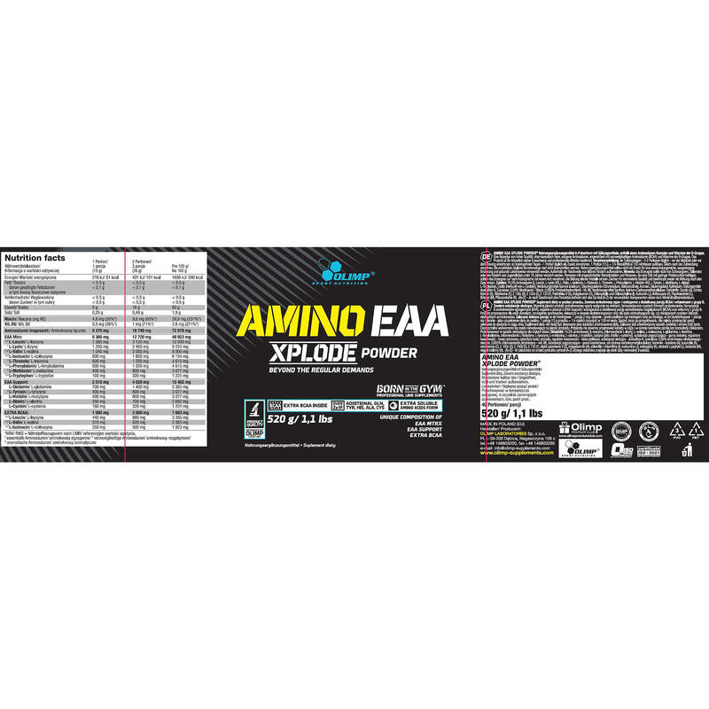 Amino EAA Xplode OLIMP 520 g Pomarańcza
