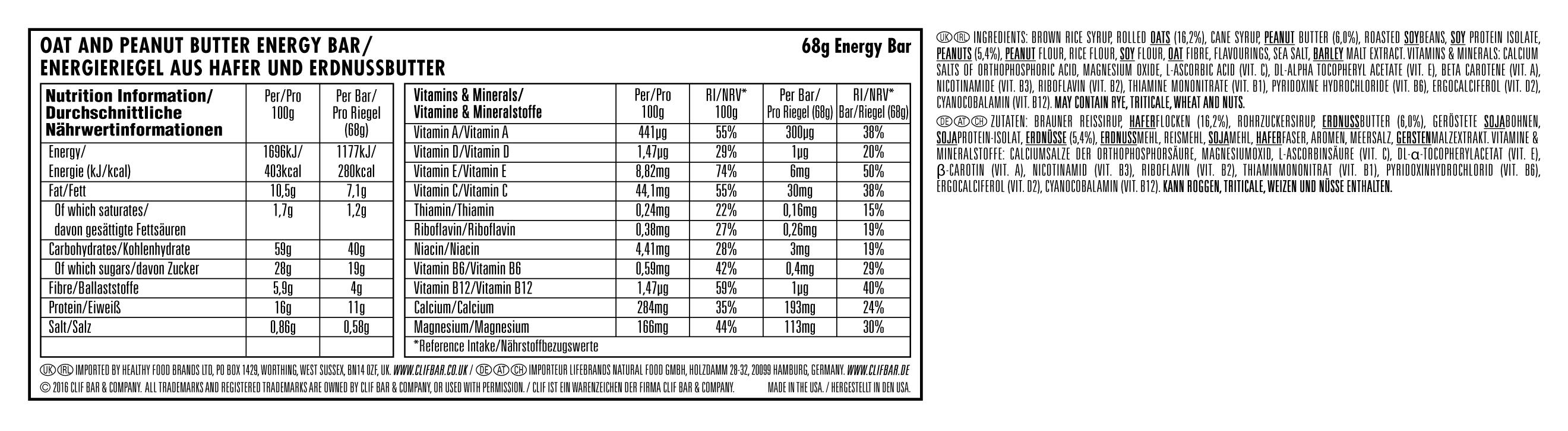 Baton energetyczny Clif Bar - crunchy peanut butter 68 g 2/4