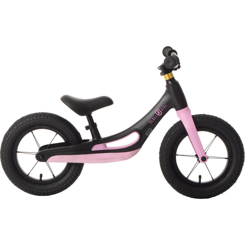 Rebel Kidz Draisienne à 2 roues loopfiets 12 Pouces Junior Noir/Rose