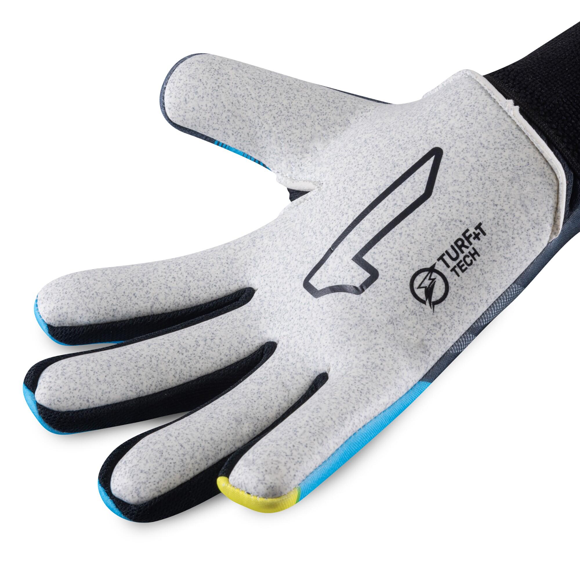 Torwarthandschuhe Fußball Rinat Erwachsene Nkam AS Blau Kunstrasen 3/8
