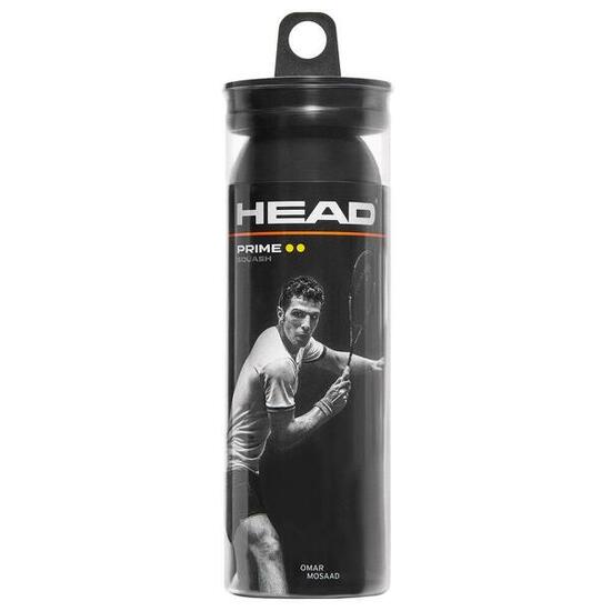 3 Balles de Squash Head Prime Double Point Jaune