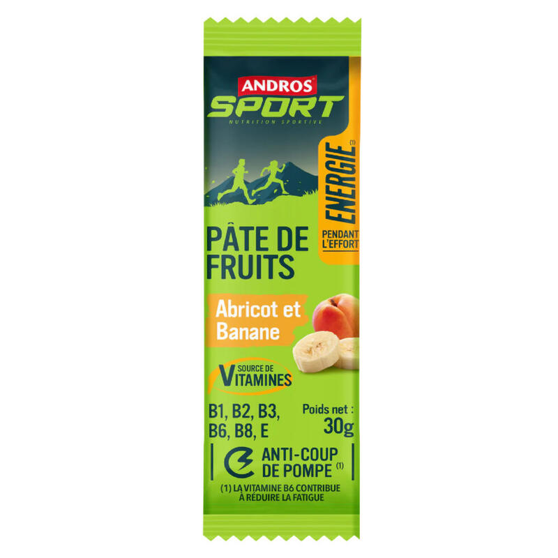 Barres énergétiques | Pâtes De Fruits (32x30g) | Abricot Banane