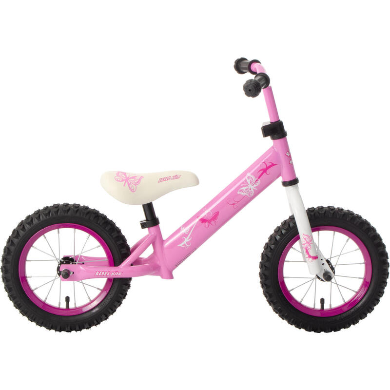 Rebel Kidz Loopfiets met 2 wielen Butterfly 12.5 Inch Meisjes Roze