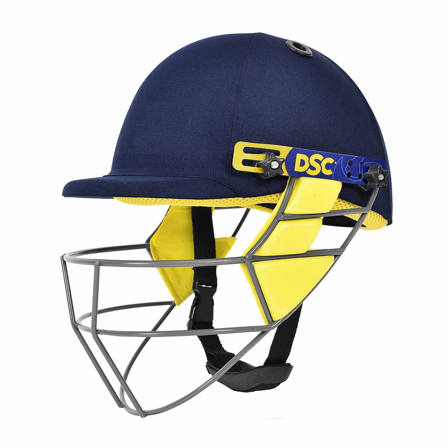 DSC DSC PRELLBOCK Cricket-Helm|Für Männer/Jungen|Stahlgitter|Leicht & Verstellbar