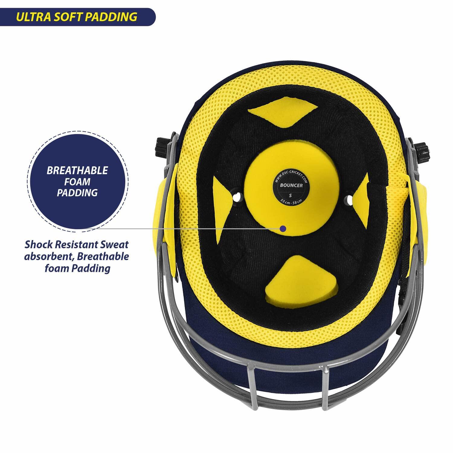 BOUNCER Cricket-Helm für Herren und Jungen, blau 2/6