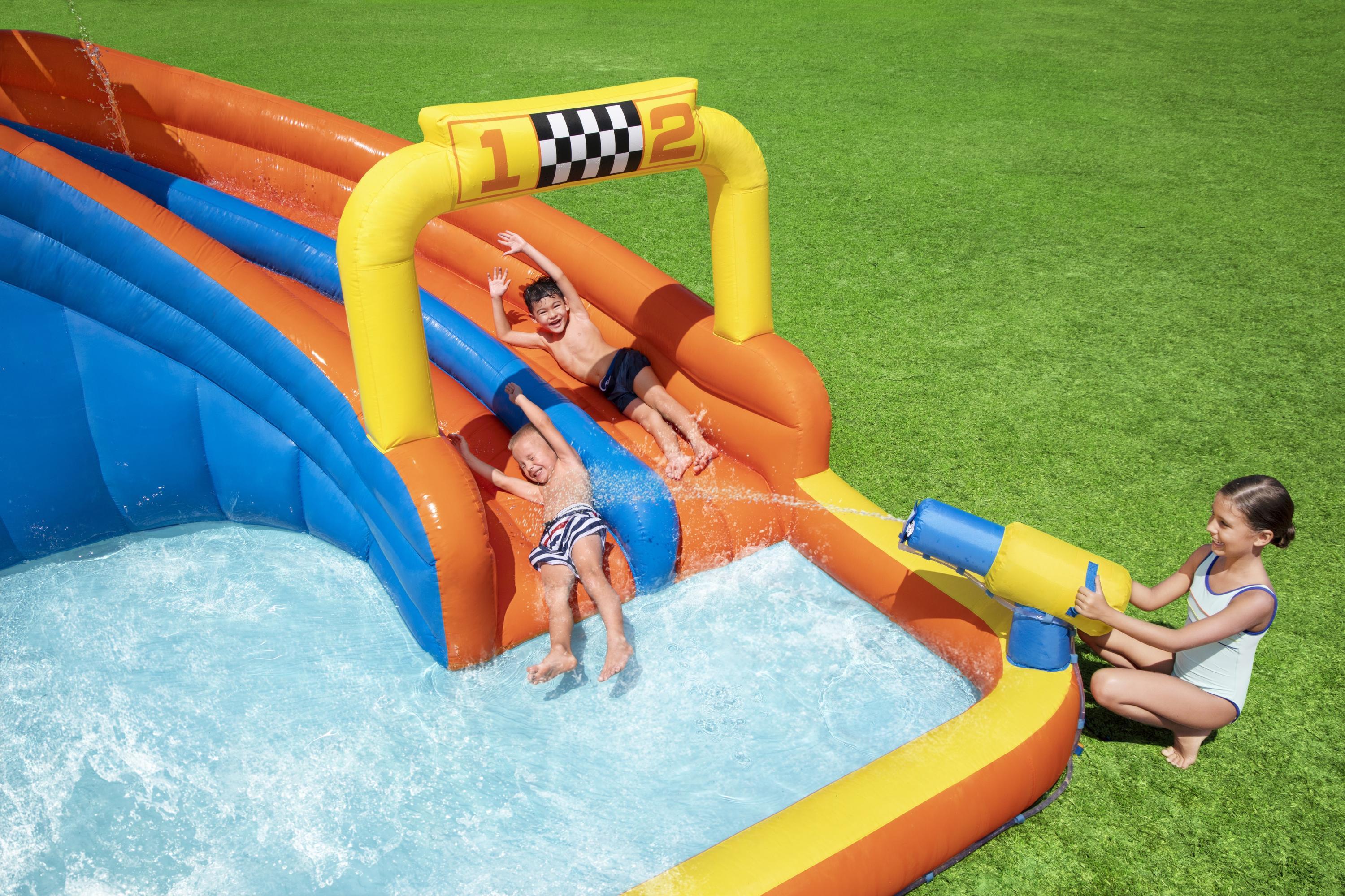 Bestway 53377 Parco acquatico per bambini Super Speedway, 5-10 anni 6/7