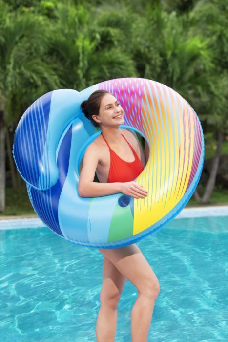 BESTWAY Bouée avec dossier et lumière LED Swim Bright 118 x 117 cm 4/7