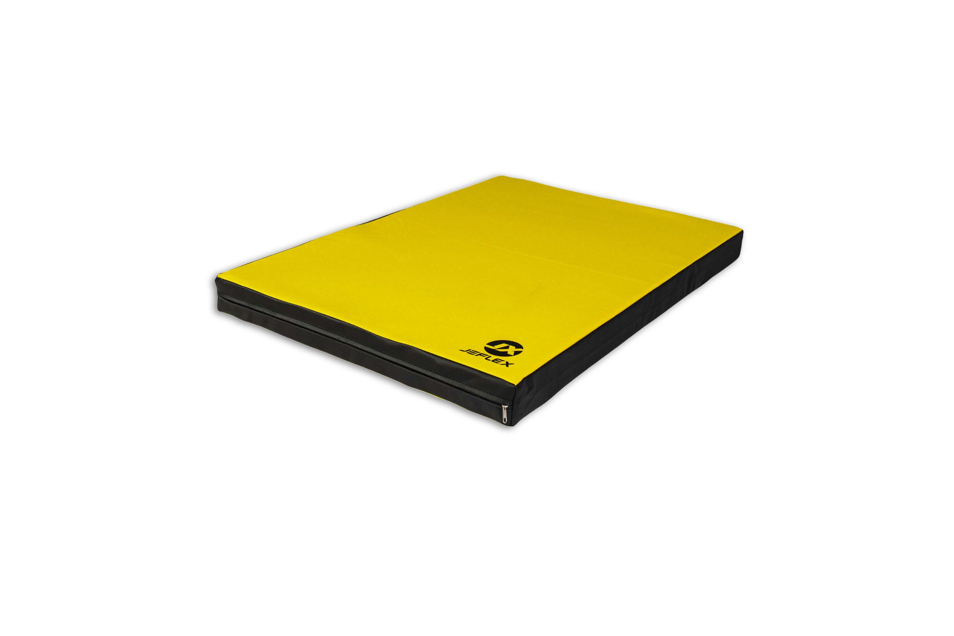 Jeflex - Gele Zwarte Zachte Vloermat & Turnmat 100 x 70 x 8 cm GEMAAKT IN DUITSLAND/Kinder Gymnastiekmat/Ruimtebesparende Fitnessmat & Yogamat/Dikke Sportmat voor Kinderkamer Jeflex - Gele Zwarte Zachte Vloermat & Turnmat 100 x 70 x 8 cm GEMAAKT IN DUITSLAND/Kinder Gymnastiekmat/Ruimtebesparende Fitnessmat & Yogamat/Dikke Sportmat voor Kinderkamer