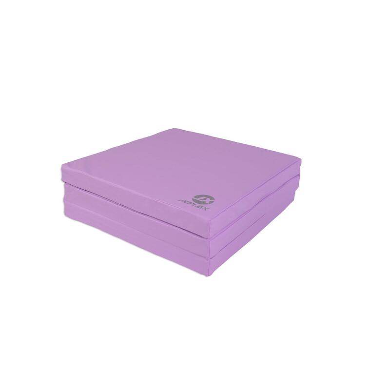 Tapis de gymnastique 180 x 60 x 6 cm, violet, pliable, Jeflex.