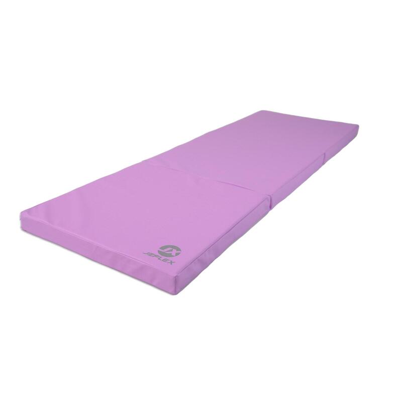 Tapis de gymnastique 180 x 60 x 6 cm, violet, pliable, Jeflex.