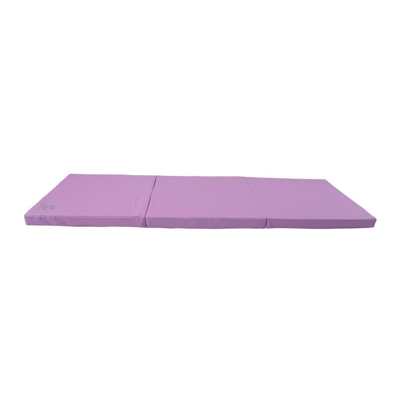 Tapis de gymnastique 180 x 60 x 6 cm, violet, pliable, Jeflex.