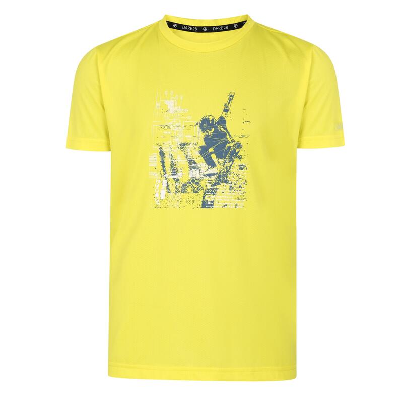 Rightful Tee korte wandel-T-shirt met korte mouwen voor kinderen - Neongroen