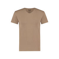 T-shirt Moksha - Col en V à la hanche, doux et confortable Inca Cacao