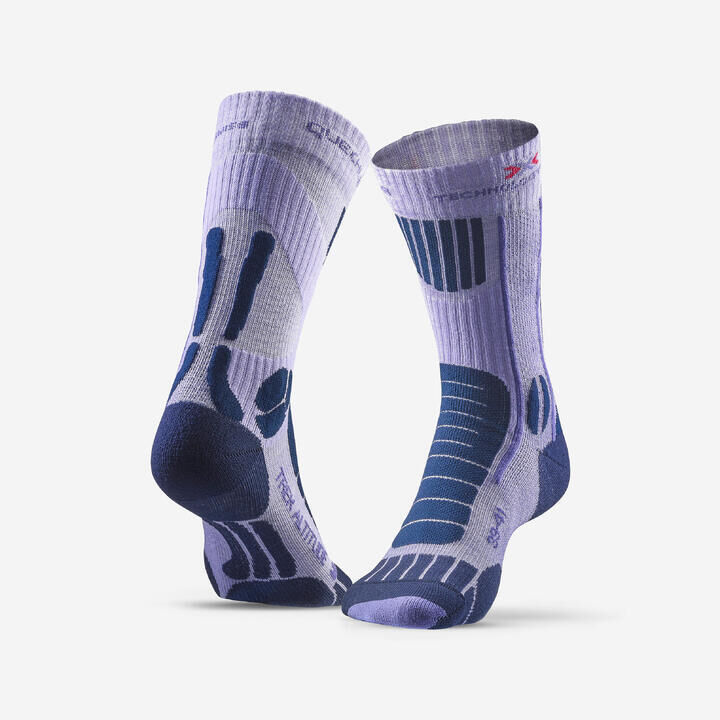 QUECHUA Refurbished Trek Altitude Socks - Lilac (1 Pair) - B Grade