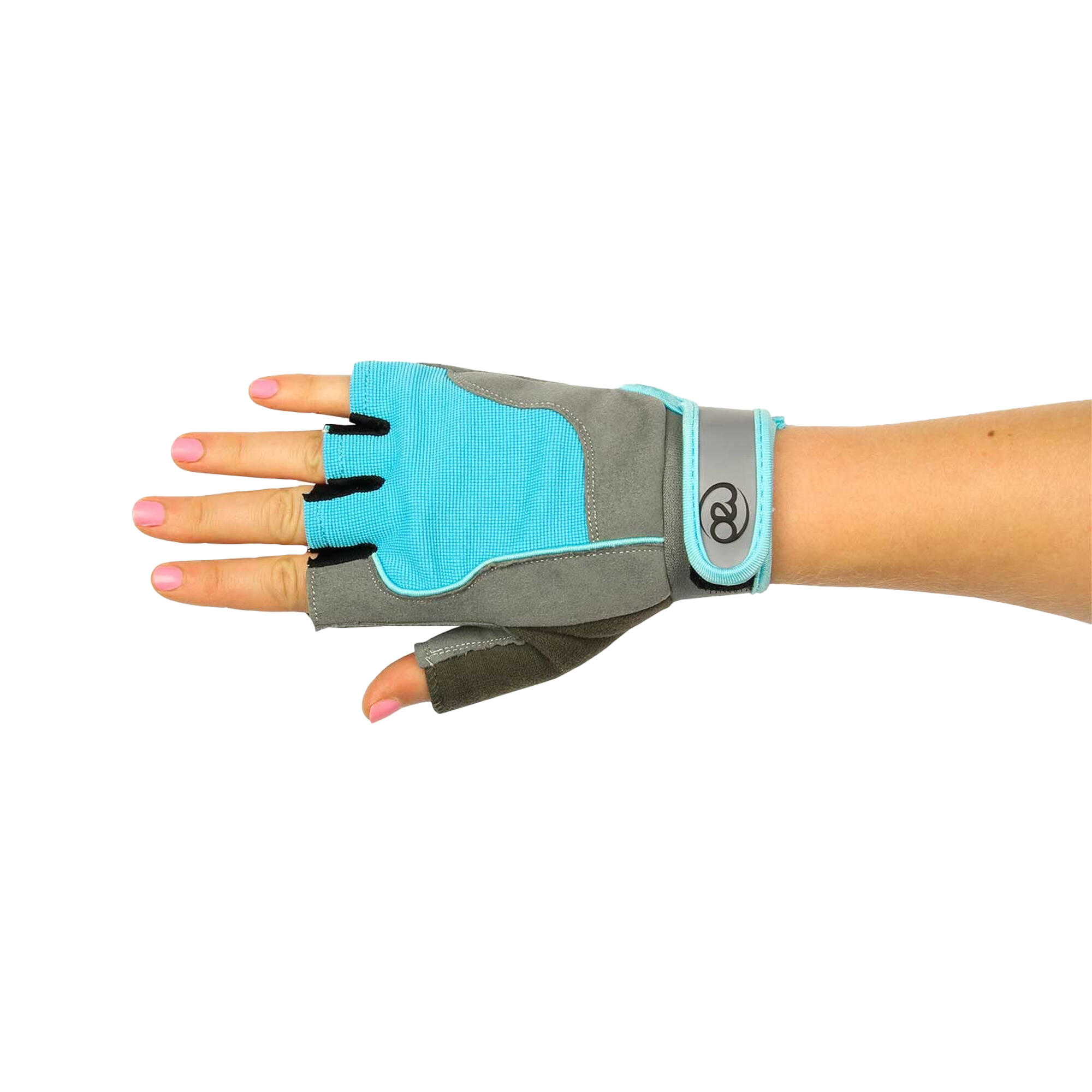 Womens/Ladies Training Gloves (Grey/Blue) 2/4