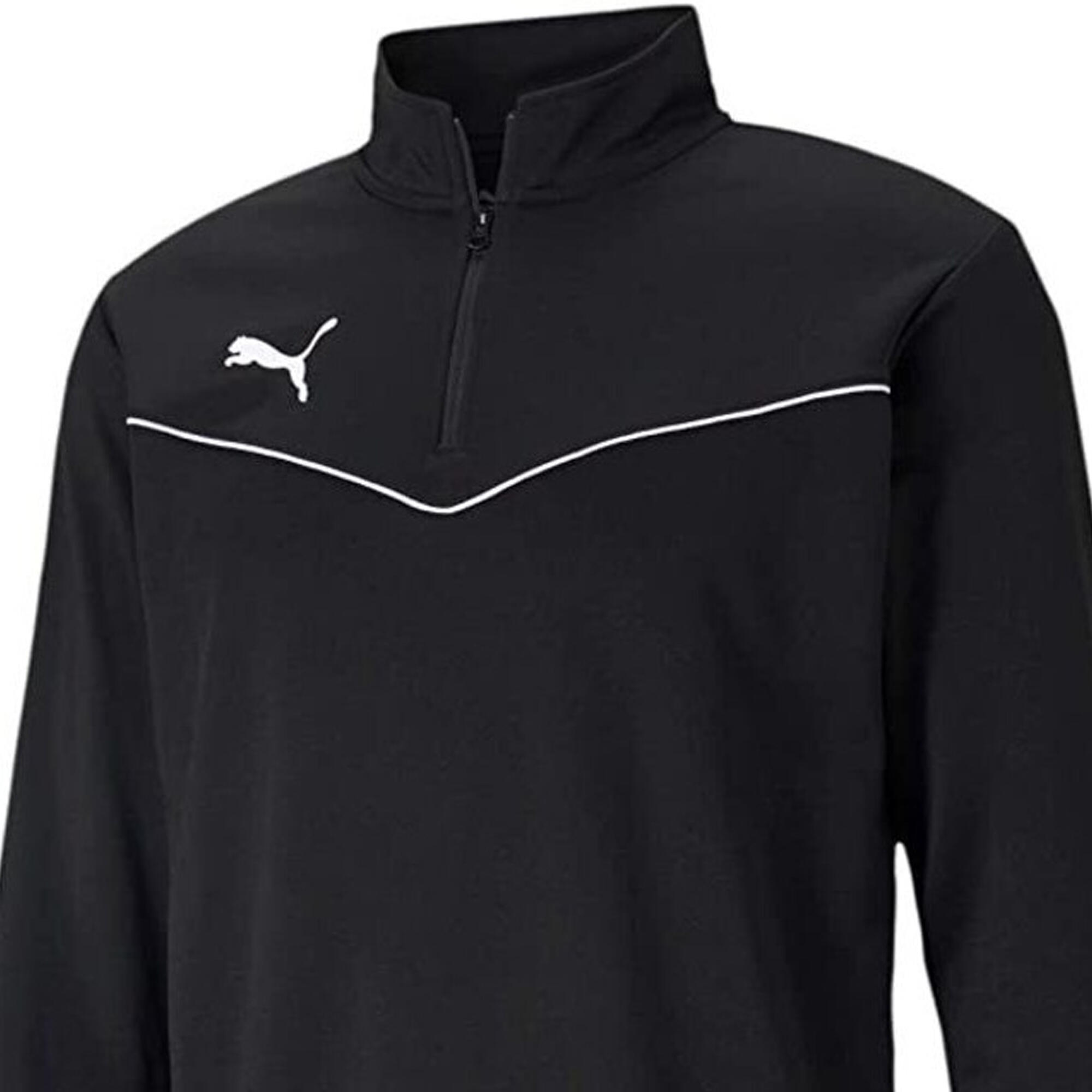 Mens TeamRISE Quarter Zip Track Top (Black/White) 3/3