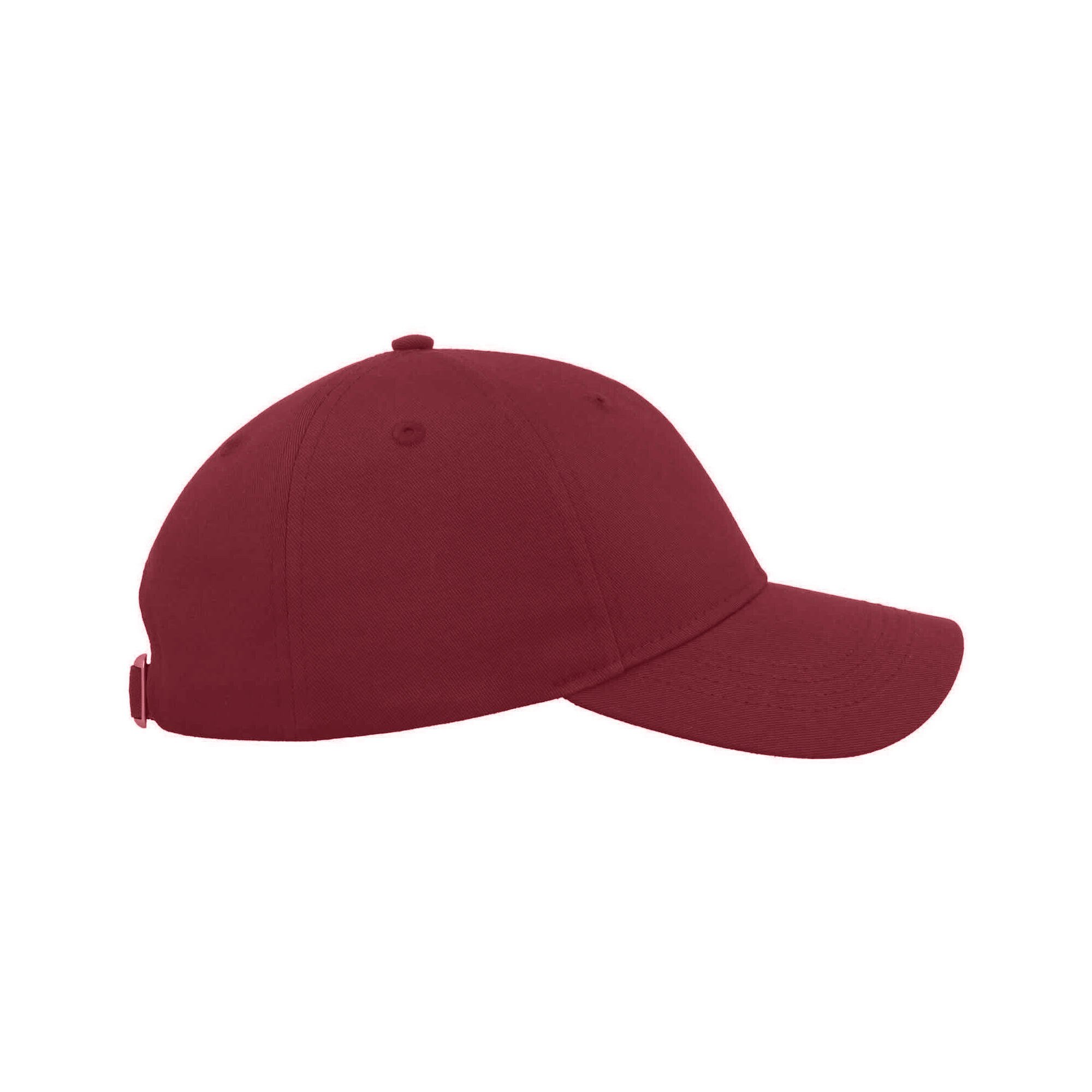 Unisex Adult Curved Twill Baseball Cap (Burgundy) 3/3