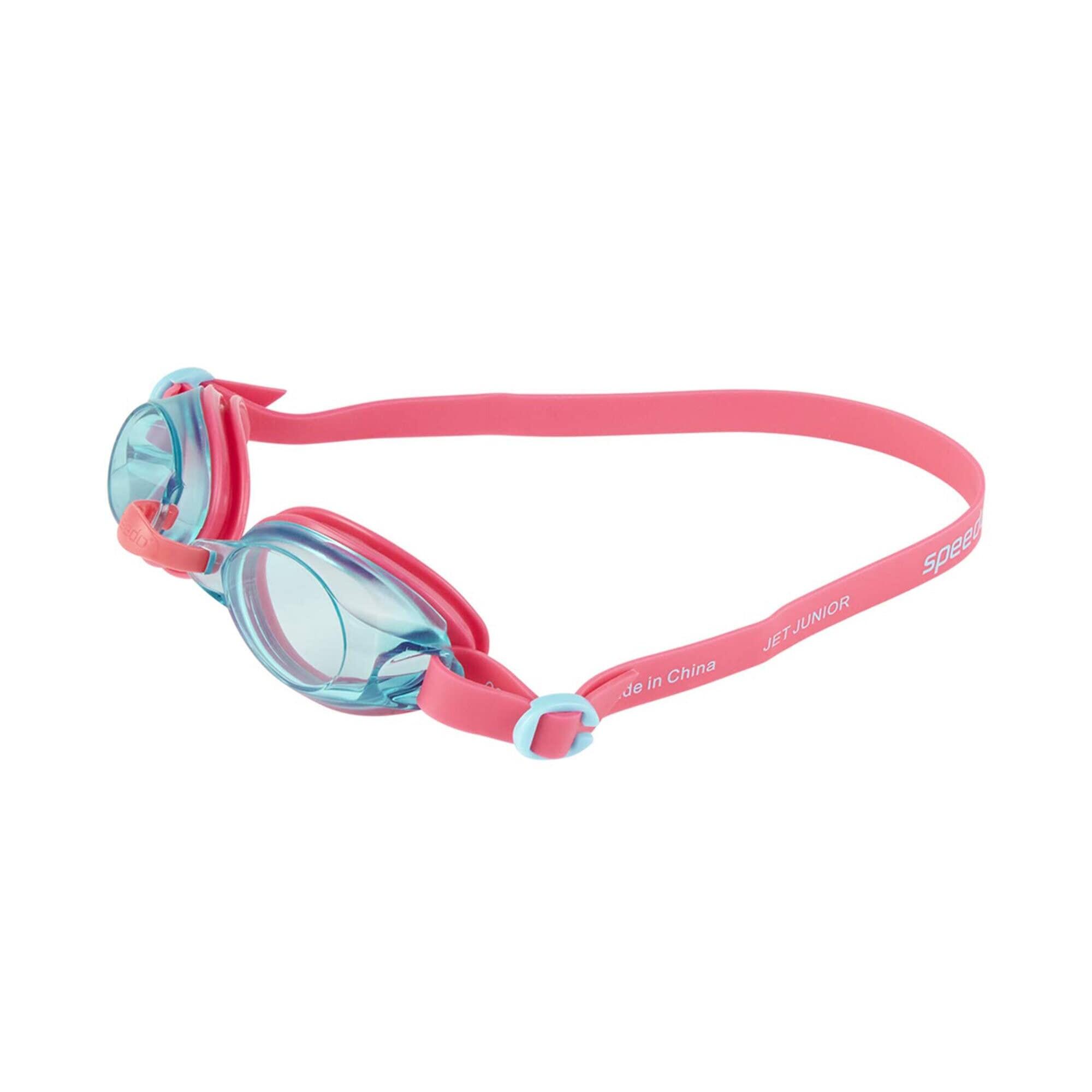 "Jet" Schwimmbrille für Kinder Ekstatisches Rosa/Aquatic-Blau 2/4