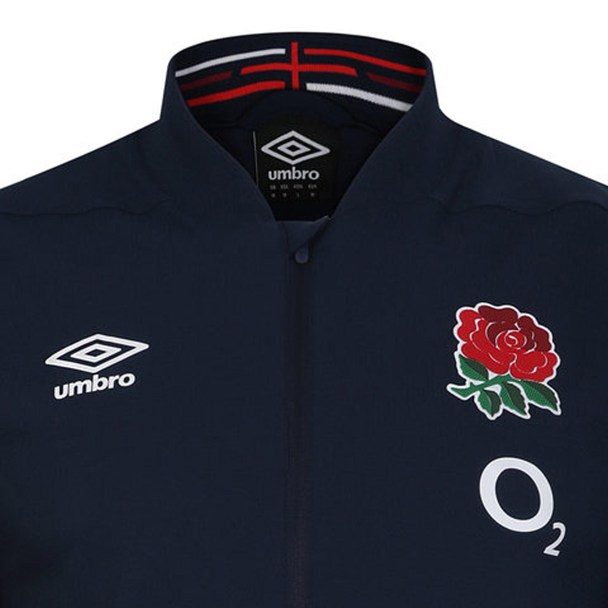 Childrens/Kids 23/24 England Rugby Anthem Jacket (Navy Blazer) 3/3
