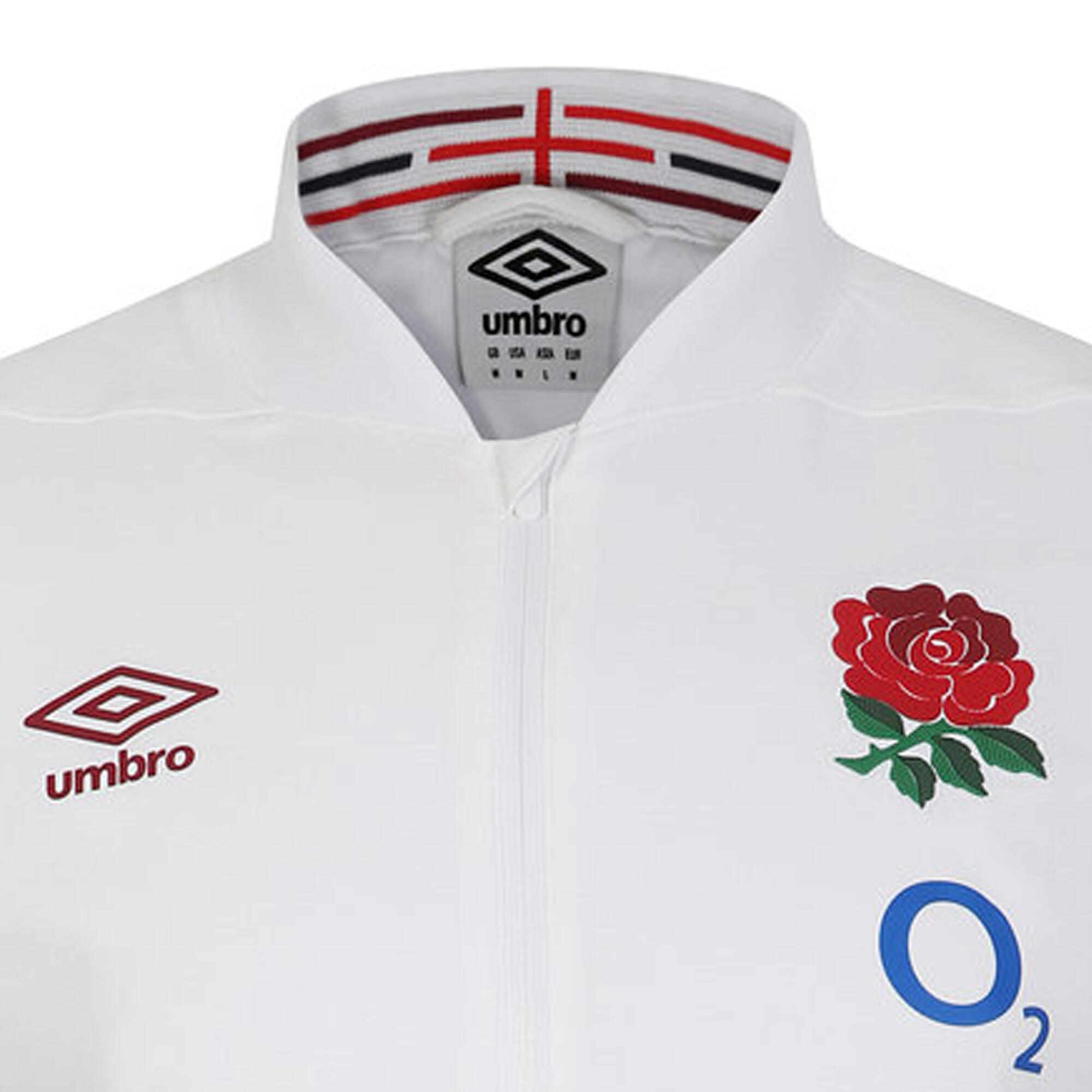 Childrens/Kids 23/24 England Rugby Anthem Jacket (Brilliant White/Foggy Dew) 3/3