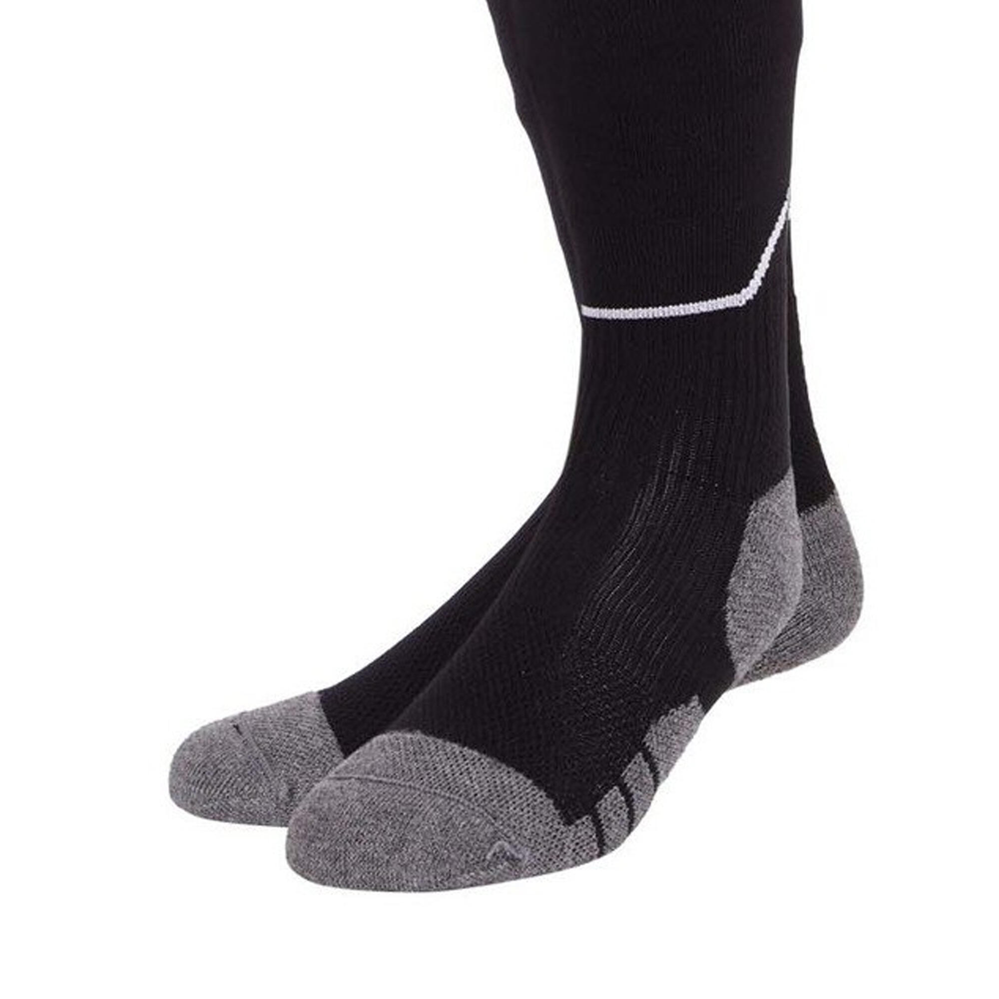Childrens/Kids Diamond Football Socks (Carbon/White) 3/3