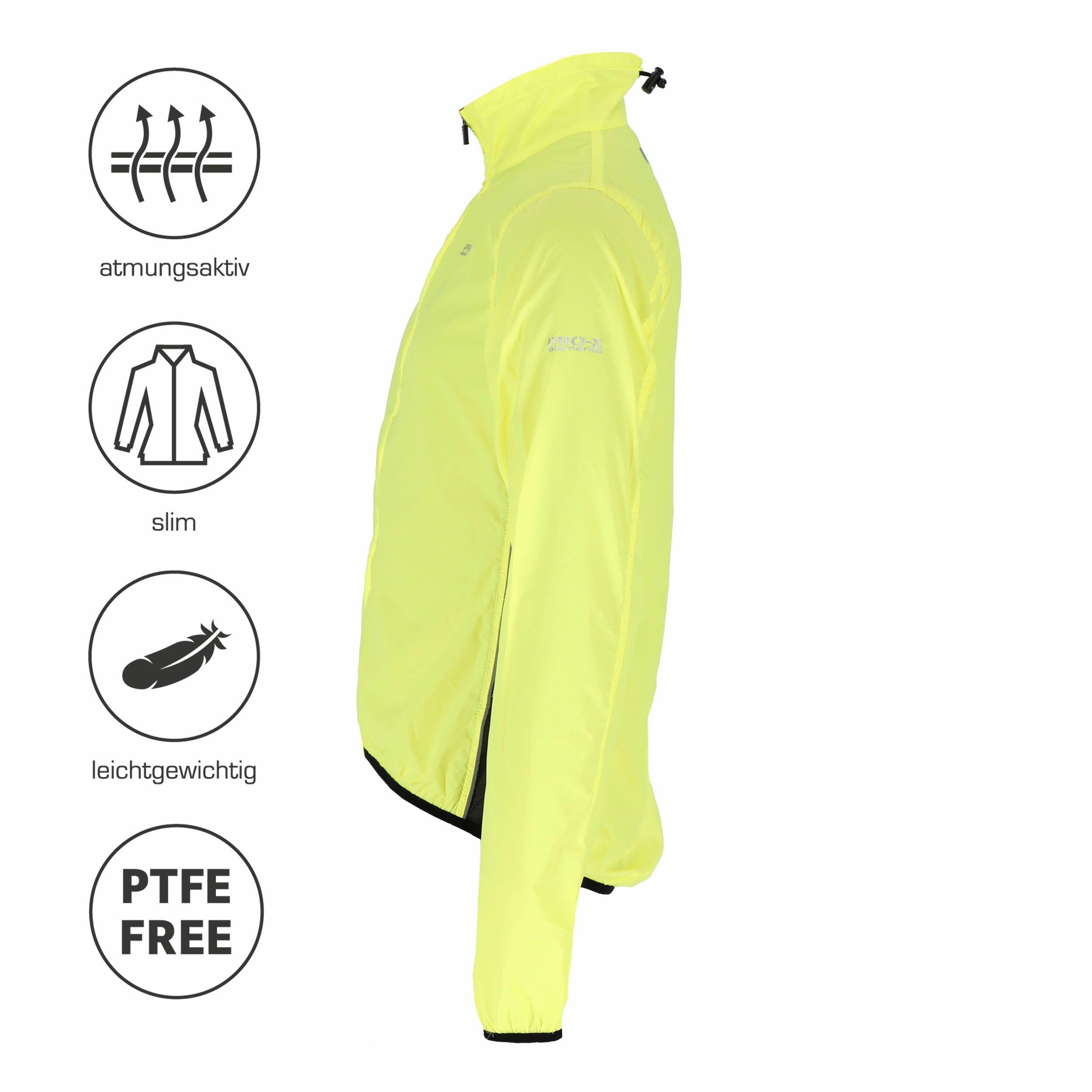 Giacca da ciclismo da uomo WIND giallo neon 2/7