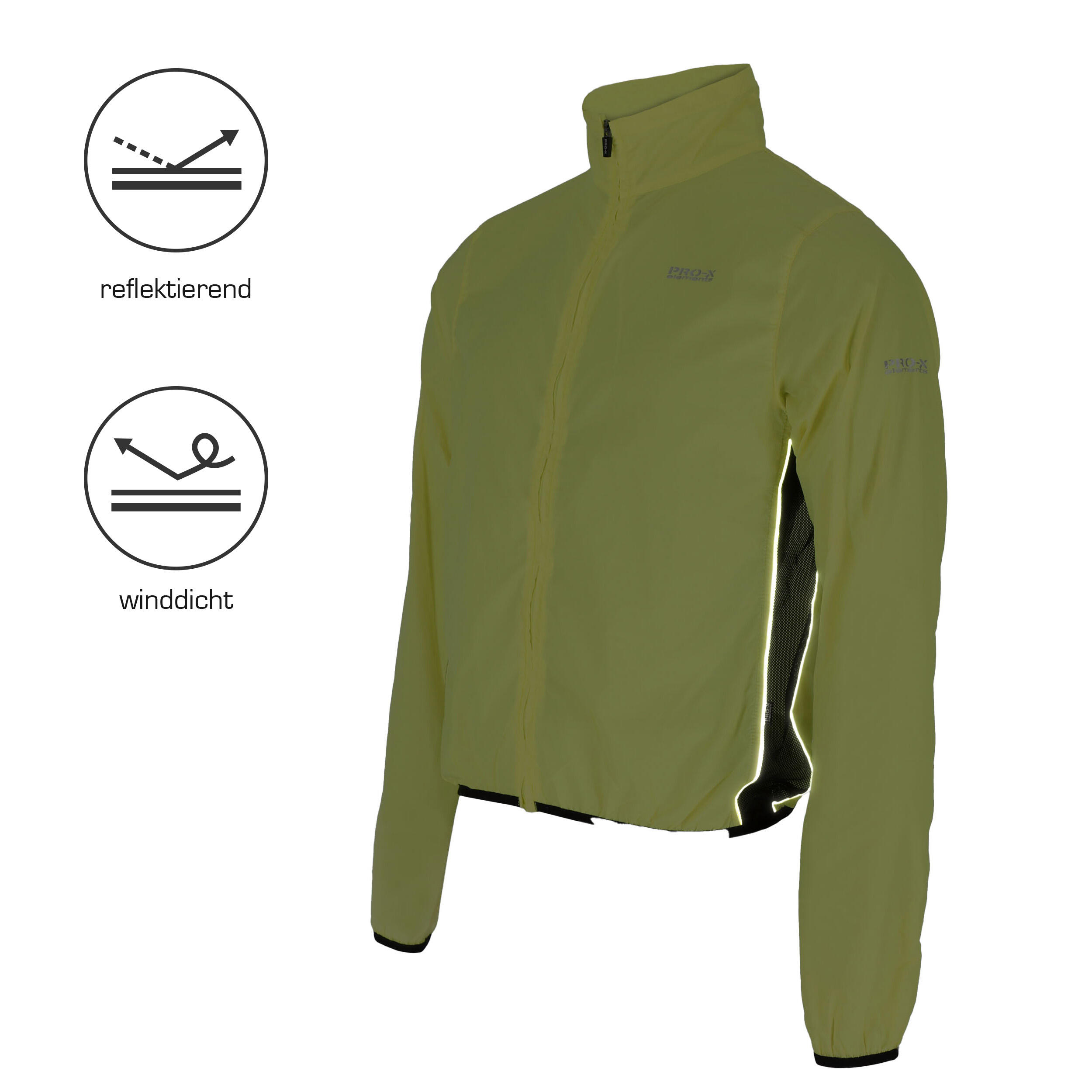 Giacca da ciclismo da uomo WIND giallo neon 6/7