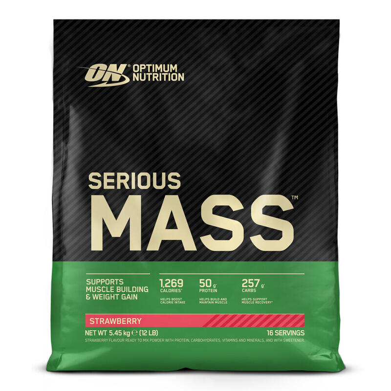 Serious Mass - Weight Gainer - Fraise - 16 Portions (5.45 kg)